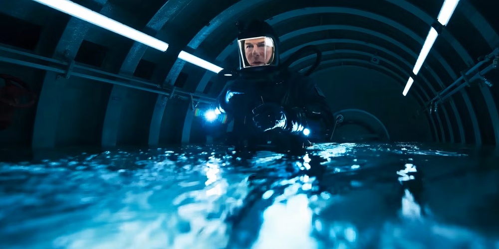 Tom Cruise attempting a stunt