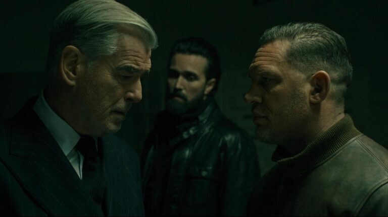 Pierce Brosnan and Tom Hardy