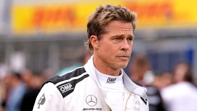 Brad Pitt in a scene from "F1"