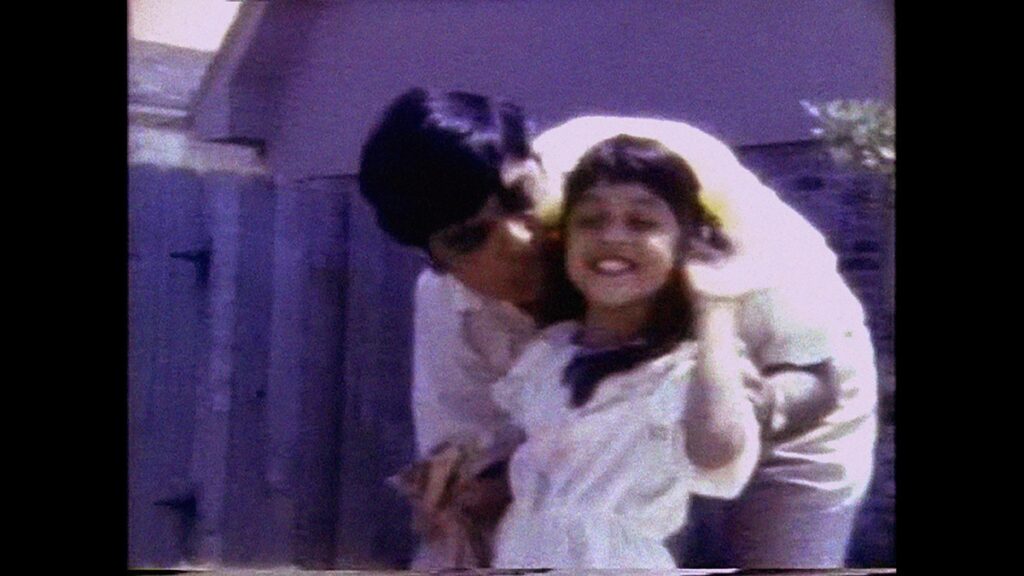 A home video still of Shantha Murthy and daughter, director Karla Murthy