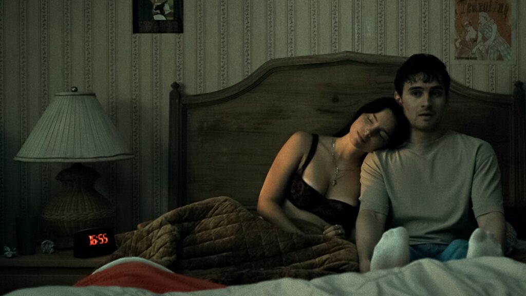 Inde Navarrette and Michael Johnston in a scene from ‘Obsession’.