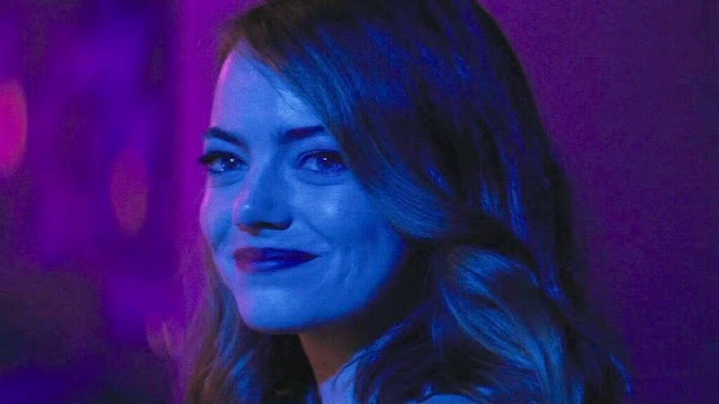 Emma Stone in a scene from “La La Land.”