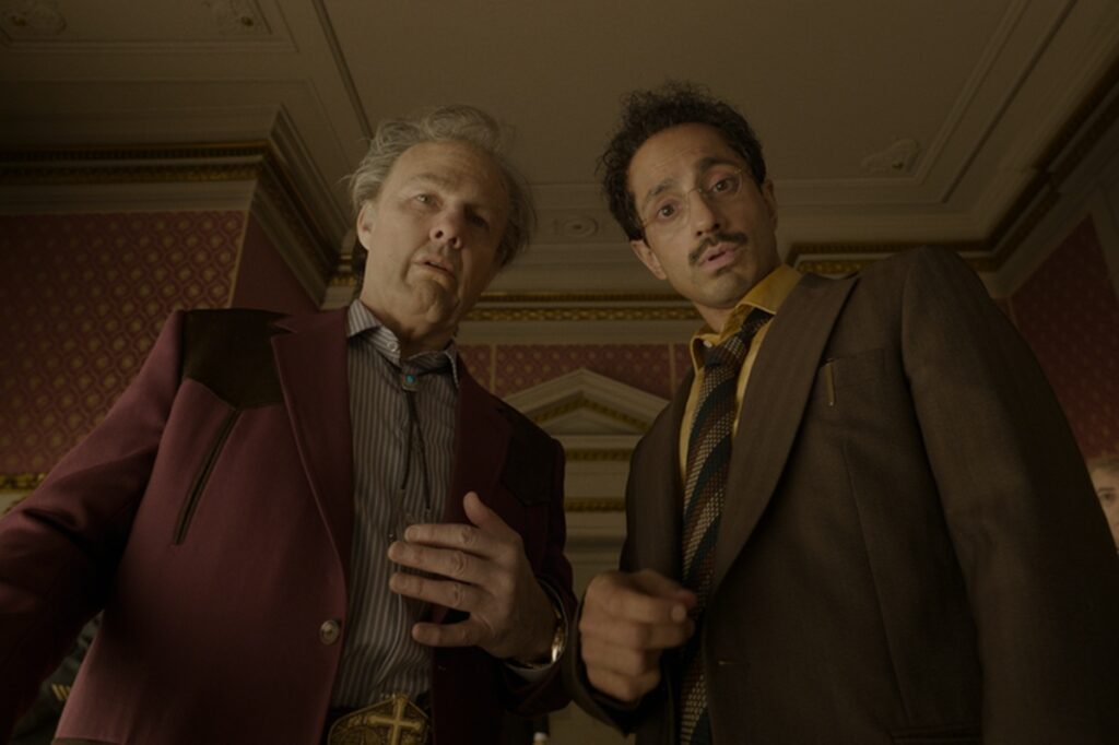 Tom Cruise and Riz Ahmed in a scene from “Digger.”